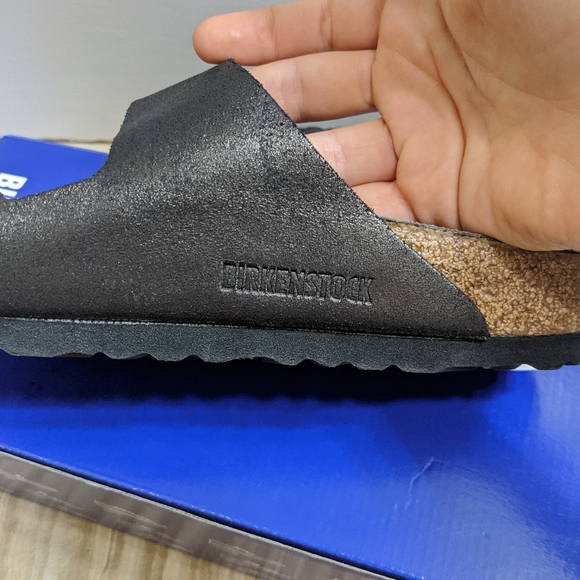 Birkenstock Black Metallic Arizona Sandal - Picture 4 of 8